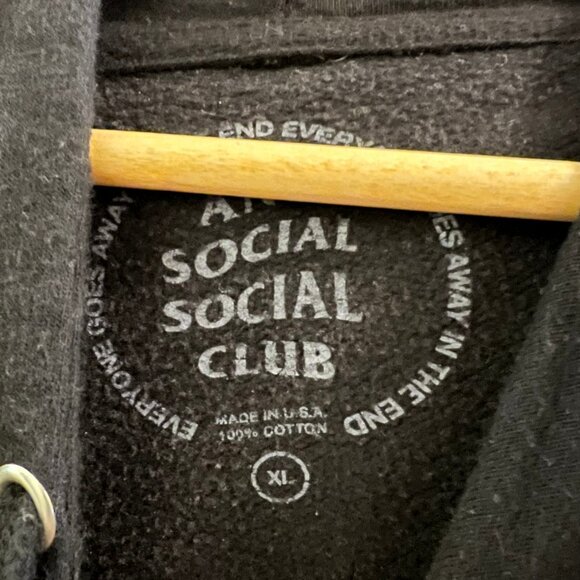 Panda Express X Anti Social Social Club Hoodie Black Size XL *PREOWNED* - Picture 3 of 3